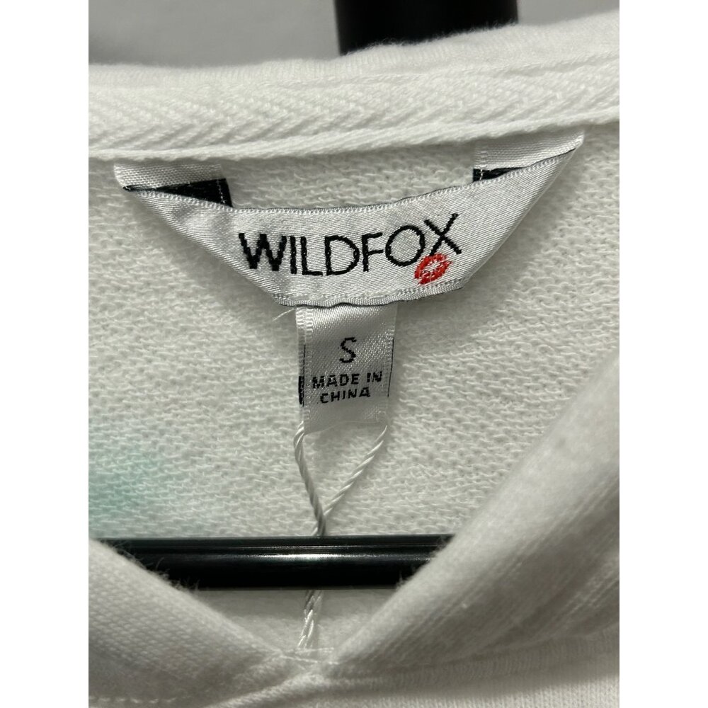 Wildfox NEW Tie Dye Hoodie Sweatshirt Size Small Purple White - Picture 5 of 7